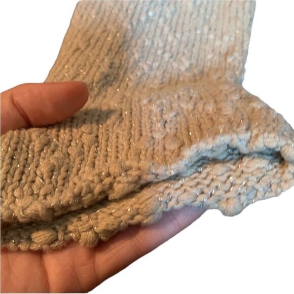 Chico’s metallic asymmetric knit sweater.‎ - Picture 10 of 12